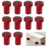 Aoreun 12 Stück Aluminiumlegierung Bankhaken 19 mm, Bank-Hundeklemme Holzbearbeitungstisch Spannbacken Werkbank Positionierung Hobelstopfen Hunde-Klemme Hobelbank Zubehör (Rot)