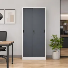 VCM Malivo Aktenschrank 80 x 180 x 40 cm schwarz