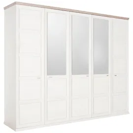 hom'in Drehtürenschrank CAMRON 255 x 209 x 60 cm Grau/Weiß