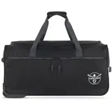 Chiemsee Jumper Reisetasche “Duffle XL” auf Rollen, Weekender aus recyceltem PET, schwarz