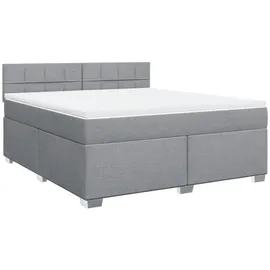 vidaXL Boxspringbett 180 x 200 cm Hellgrau