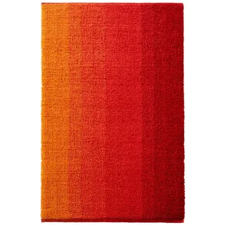 Badteppich Colori, Rot, 70 x 120 cm, 100% Bio Baumwolle, GOTS
