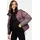Navahoo Damen Winterjacke warm reflektierende Steppjacke in Metallic-Optik Sternschnüppchen Aubergine Gr. M - M