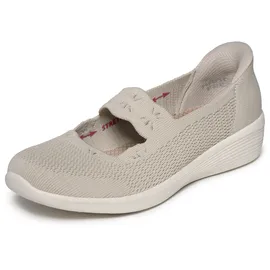 SKECHERS Ballerina SKECHERS "ARYA", Damen, Gr. 40, beige (natur), Textil, Schuhe Ballerina, Freizeitschuh, Schlupfschuh mit Handsfree Slip-Ins Funktion