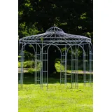 Stabiler Gartenpavillon Verzinkt Metall Ø 350cm Pavillon Eisen Rosenspalier