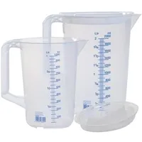 Hünersdorff Messkannenset 1x 1000,1x 2000ml PP transp.D151xH205mm Griff