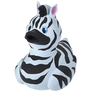 Wild Republic Rubber Duck Zebra, Gummiente, Badewannen-Geschenke für Kinder, Quietscheentchen, Badespielzeug für Babys, Gummiente lustig, Badeente zum Sammeln, 10 cm