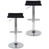dibea tavora Barhocker 2er-Set 360° drehbar, höhenverstellbarer Barstuhl belastbar bis 130kg, Stabiler Standfuß mit Bodenschutz & Fußablage, schwarz Modell 4