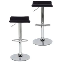 dibea tavora Barhocker 2er-Set 360° drehbar, höhenverstellbarer Barstuhl belastbar bis 130kg, Stabiler Standfuß mit Bodenschutz & Fußablage, schwarz Modell 4