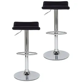 dibea tavora Barhocker 2er-Set 360° drehbar, höhenverstellbarer Barstuhl belastbar bis 130kg, Stabiler Standfuß mit Bodenschutz & Fußablage, schwarz Modell 4