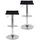 dibea tavora Barhocker 2er-Set 360° drehbar, höhenverstellbarer Barstuhl belastbar bis 130kg, Stabiler Standfuß mit Bodenschutz & Fußablage, schwarz Modell 4