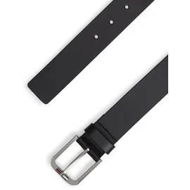 Tommy Hilfiger Tommy Jeans Herren, Gürtel AUSTIN 3,5 cm Ledergürtel schwarz, (Black), 110 cm, - 110