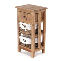 DESIGN DELIGHTS Telefontisch, Natur, Holz, 38x70x28 cm, Wohnzimmer, Wohnzimmertische,