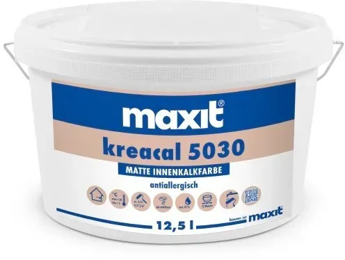 Kalkfarbe - maxit kreacal 5030, weiß - 12,5ltr - Innenwandfarbe