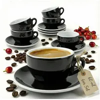 muvell Espressotasse 0,06 l Schwarz 6 St.