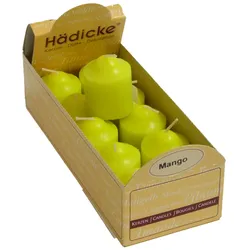 Votiv Duftkerze grün Mango im 10er Pack intensiv duftend