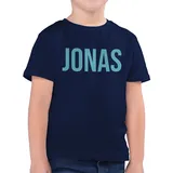 Kinder T-Shirt Jungen - für - Dein Name in Bunt - 164 (14/15 Jahre) - Dunkelblau - Tshirts Tshirt t Shirt Jungs Baumwolle Junge Shirts Bedrucken Lassen tichert personalisiertes t-Shirts - 164