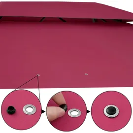 CASARIA Pavillon Topas 3 x 4 m inkl. Seitenteile Bordeauxviolett