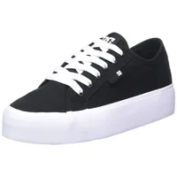 DC Shoes Damen Manual Sneaker, Black/White, 40 EU