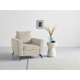 INOSIGN Sessel »Lörby«, auch mit Aqua clean-Bezug, feine Steppung im Sitzbereich, lose Kissen beige