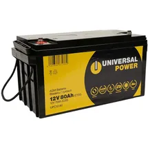 Universal Power UPC12-80 12V 80Ah AGM Solarbatterie Wohnmobilbatterie