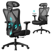 Songmics Bürostuhl Textil schwarz