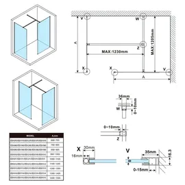Polysan s.r.o. Polysan ESCA graues Glas 1467x2100mm - Grau