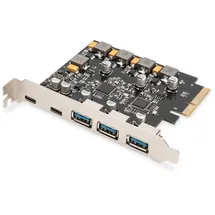 Digitus PCIe Karte 2x USB-C + 3x USB A