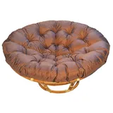 Smooth Papasan Kissen 130cm x 13cm, Sitzkissen, Polster, Hängestuhl-Sitzkissen, Papasan-Stuhlkissen, rund, dick, bequemes, Nest Sitzkissen Hängemattenkissen, (Braun, 130 x 13 cm)