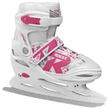 Roces Kinder Jokey Ice 2.0 Verstellbarer Schlittschuh, White/Fuchsia, 38-41