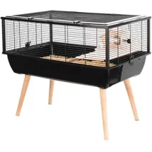 Zolux Käfig Neo Nigha, - Rongador (kleine Größe, 77,5 x 47,5 x 64,5 cm, Schwarz, 1 Unité (Lot de 1)