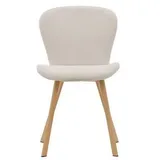 ebuy24 Esszimmerstuhl 2er Set Lilja Esszimmerstuhl beige, Eiche dekor. (2 St) beige