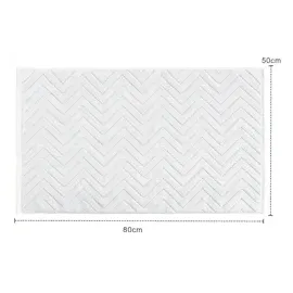 Intirilife Duschvorleger Weiß 80 x 50 cm