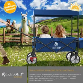 Kesser Bollerwagen faltbar mit Dach blau/navy