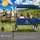 Kesser Bollerwagen faltbar mit Dach blau/navy
