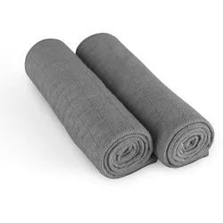 Bestlivings Microfaser Geschirrtuch Sunshine 300gsm - 65cm x 45cm - ( 2er Pack ) Anthrazit