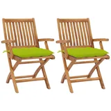 vidaXL Gartenstuhl 58 x 58 x 88 cm grün 2 St.