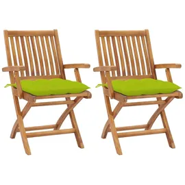 vidaXL Gartenstuhl 58 x 58 x 88 cm grün 2 St.