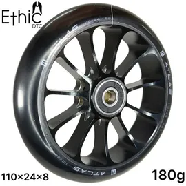 F26 Ethic DTC Atlas Stunt-Scooter Rolle I Trick Tret Roller I Ersatzrad I Reifen I Sehr leicht I Profi (Schwarz,
