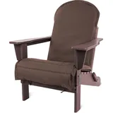 ASPERO Gartenstuhl Adirondack 75 x 75 x 83 cm grau/rot