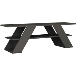 TV-Schrank DECORTIE "Farfalla TV Schrank", grau (antrazit), B:120cm H:40cm T:33,5cm, Spanplatte, Schränke, Einfache Montage,Platzsparend