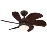 Westinghouse Turbo Swirl 76 cm Deckenventilator braun/wenge mit Licht