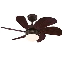 Westinghouse Turbo Swirl 76 cm Deckenventilator braun/wenge mit Licht