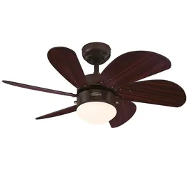 Westinghouse Turbo Swirl 76 cm Deckenventilator braun/wenge mit Licht