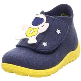 superfit Baby Jungen HAPPY Hausschuhe, DUNKELBLAU/GELB 8000