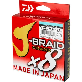 Daiwa J-Braid Grand X8 Geflochtene Schnur 135 M / Blue - 0.160 mm