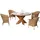 SonnenPartner Cayman&Quantum 5-teilige Sitzgruppe Ø120 cm Teakholz natura-antik