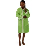 Normani Frottee Kinderbademantel aus Bio-Baumwolle in Grün | Gr.: 134/140