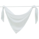 Joyswahl Querbehang Voile Triangle Schals Emma Deko Transparente Gardinen LxB 200x100cm Weiß 1er Pack