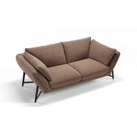 Sofanella 2-Sitzer Stoff Estella, Relaxsofa, Designsofa, Designer Couch, Italienisches Sofa, 2er Sofa braun